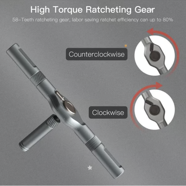 24 in 1 DlY Screwdriver SetMagnetic Compact andPortable Ratchet Screwdriver
