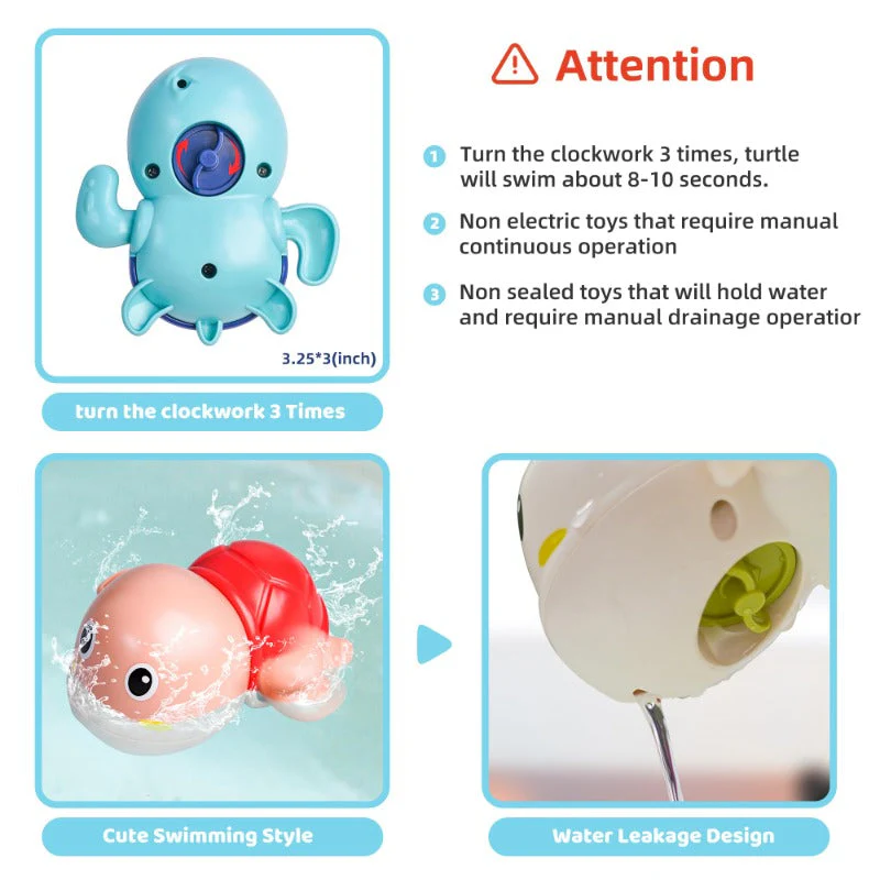 Safe ABS Cute Swimming Wind-Up Toy