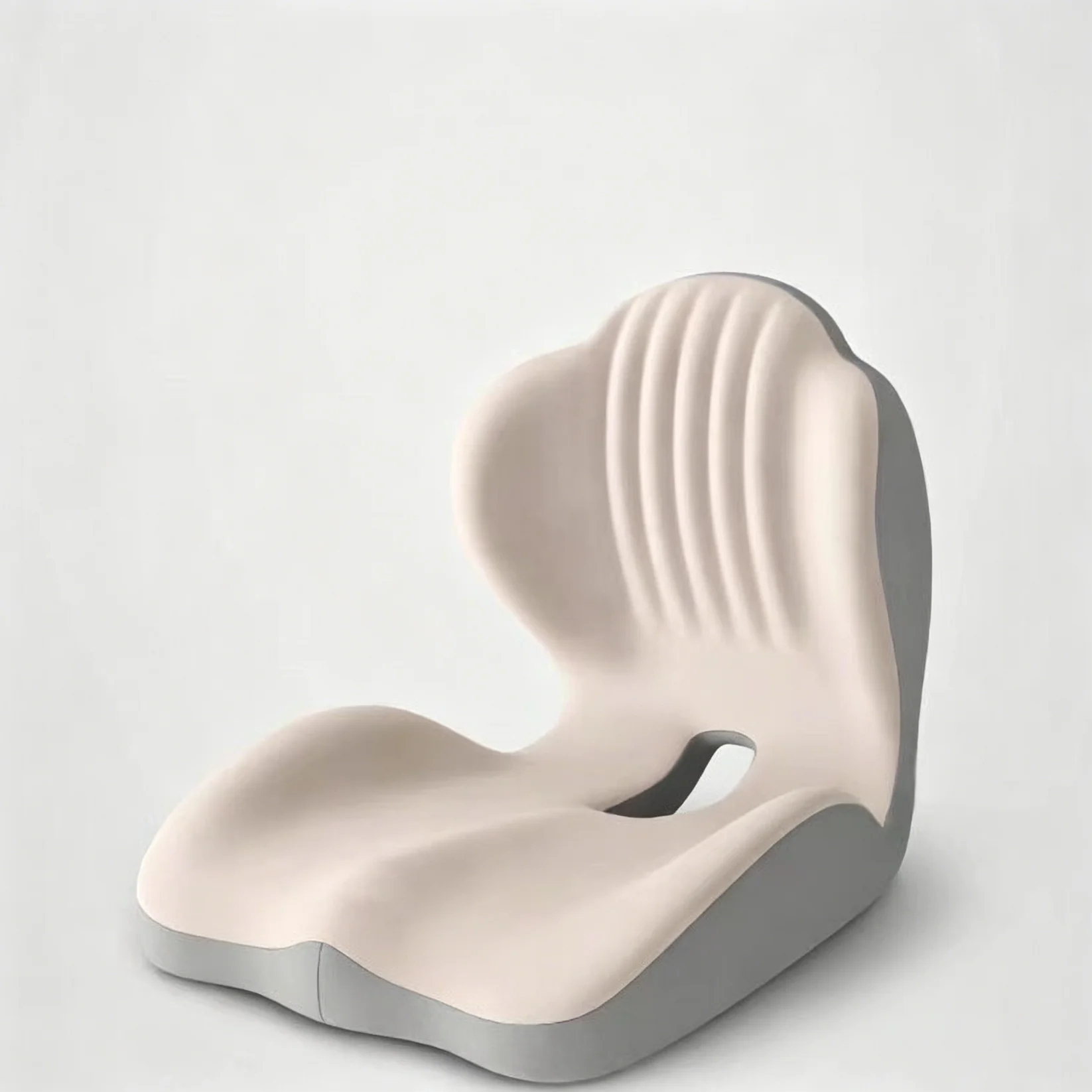 Ergonomic Memory Foam Seat Cushion with Lumbar & Back Support, Relieves Back Pain, Reduces Pressure