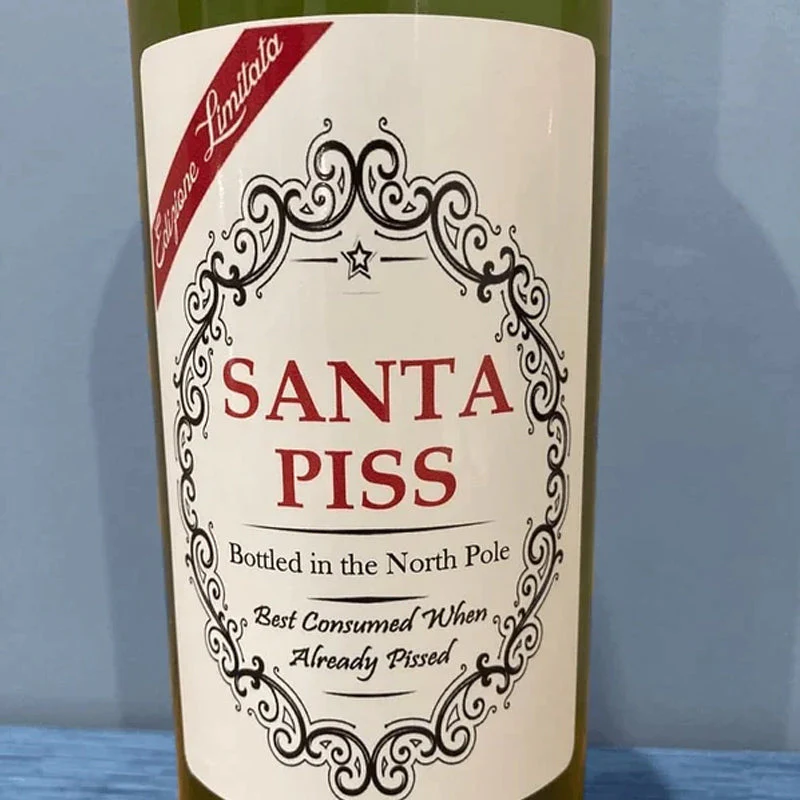 🎄Christmas Funny Novelty Bottle Labels