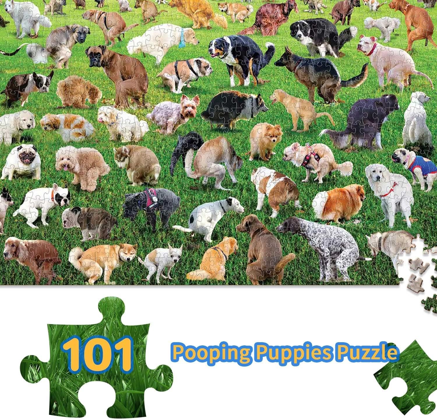 🐶🐾Pooping Dog Jigsaw Puzzle 1000 Piece