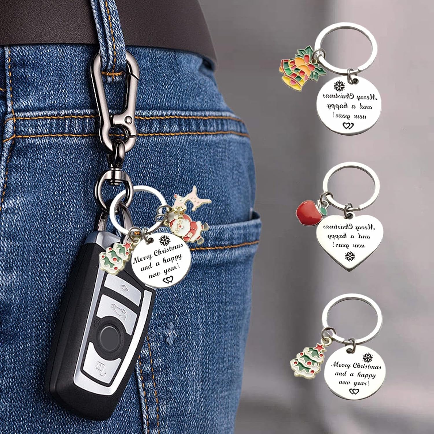 🎁🎄Christmas Stainless Steel Engraving Keychain