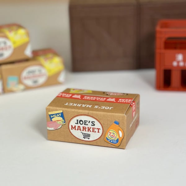 Miniature Shipping Box Flake Sticker Set