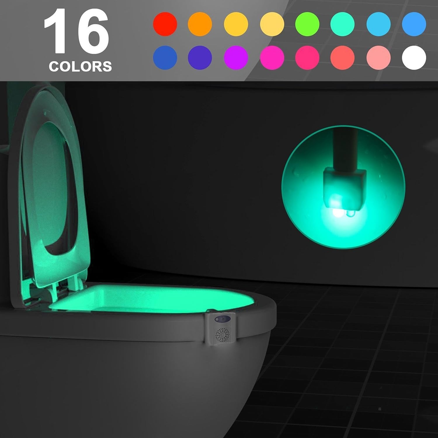 🚽✨Motion Activated 16 Colors Changing Toilet Nightlight