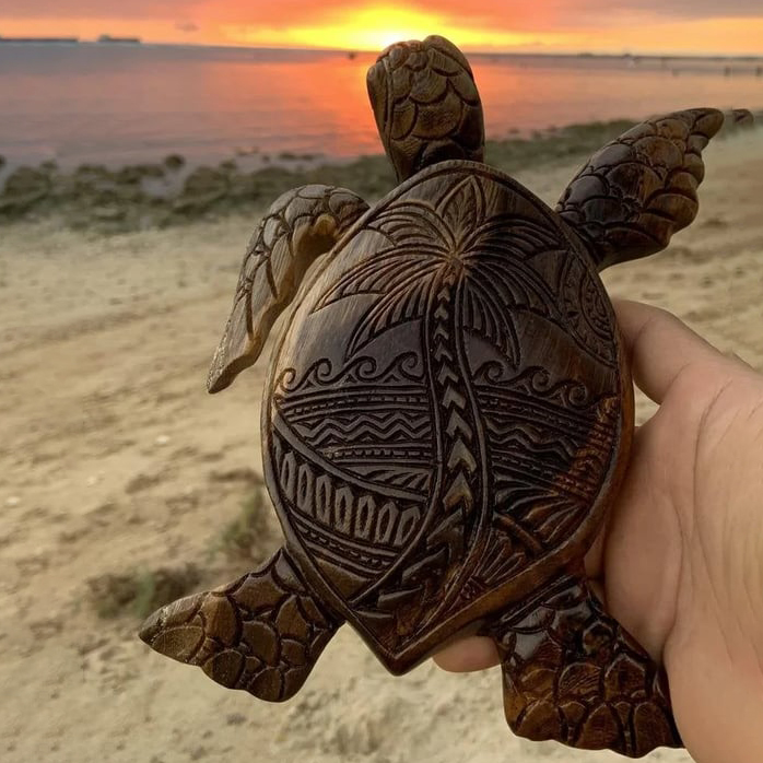 🐢🌊Hawaiian Turtle WoodCarving