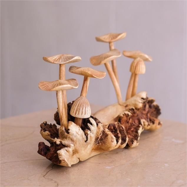 🍄Wooden Mushroom Decoration