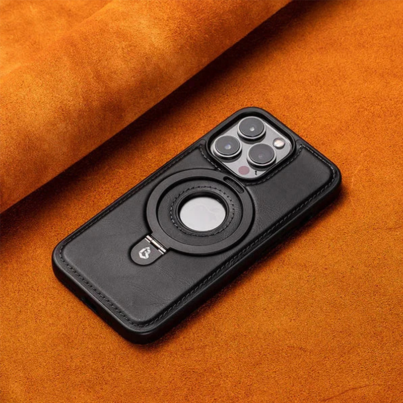 🔥Shockproof Leather Magnetic Stand iPhone Case