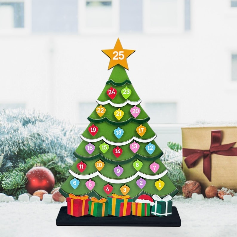 🔥Hot Sale🔥--- Wooden Christmas Countdown Advent Calendar