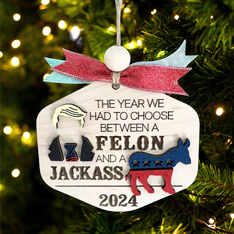 🖐Funny Presidential Candidate Christmas Ornaments🎄