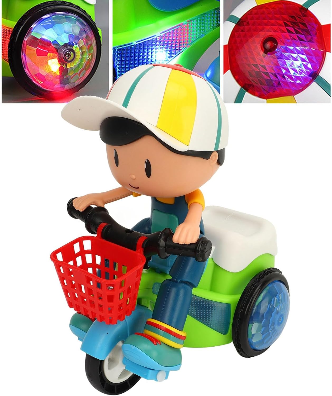 Funny Toys Stunt Tricycle 01-12 Years Old Sound Moving Children Baby Boys and Girls Electric Dancing 