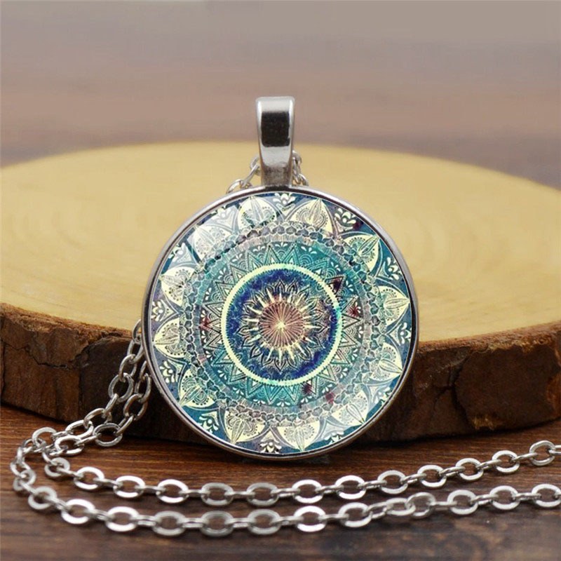 Mandala Yoga Time Gemstone Necklace – Enhance Your Meditation and Style