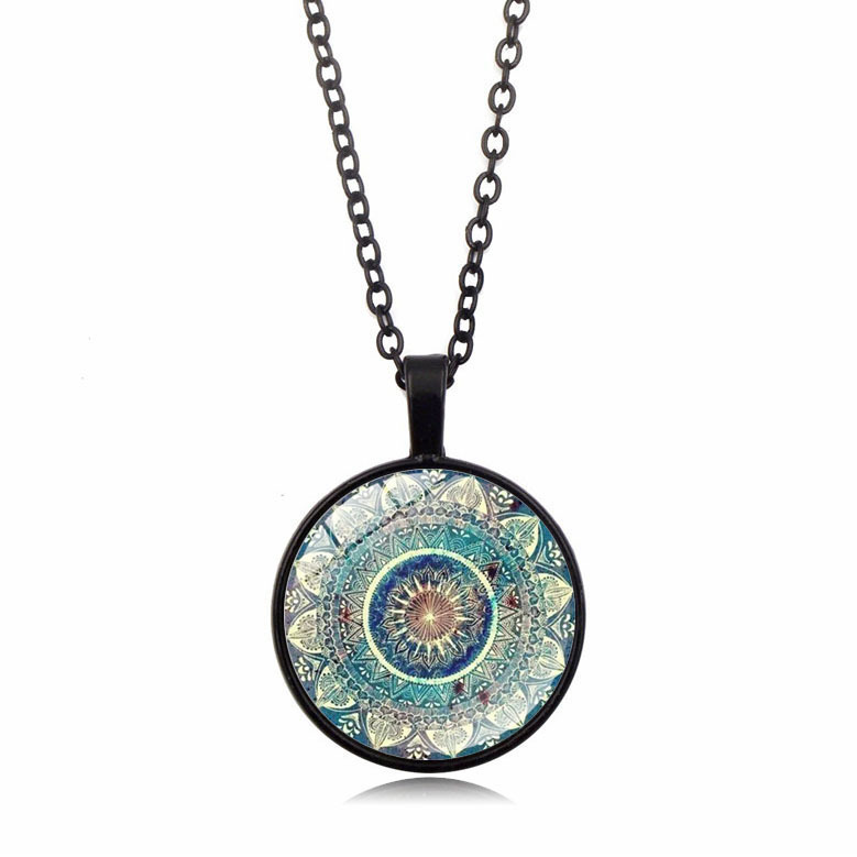 Mandala Yoga Time Gemstone Necklace – Enhance Your Meditation and Style