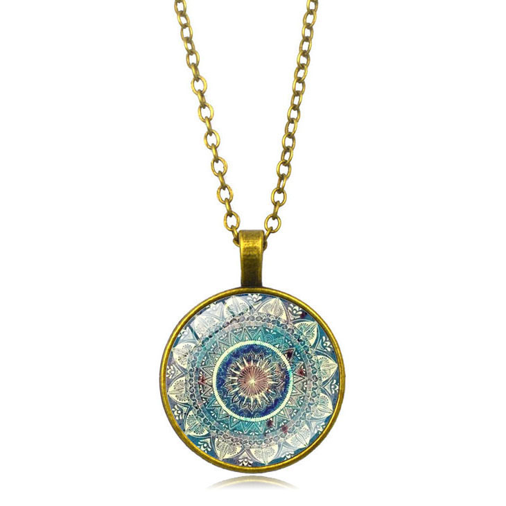 Mandala Yoga Time Gemstone Necklace – Enhance Your Meditation and Style