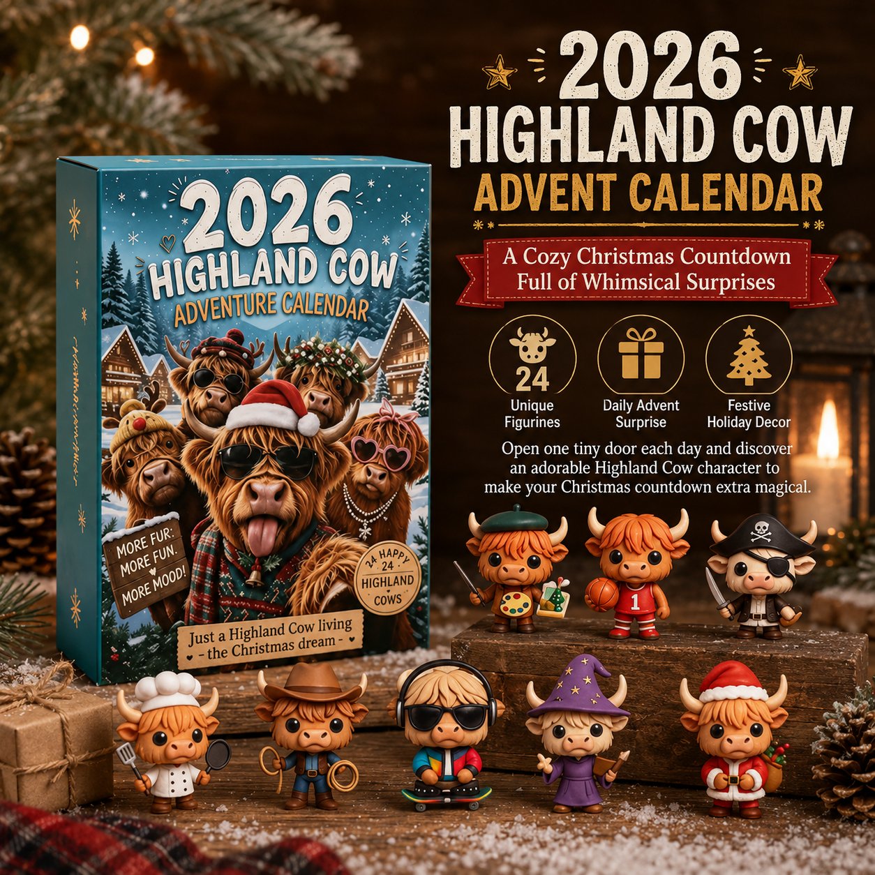 🐂🎁2026 Highland Cow Advent Calendar | Every Day Brings New Surprises
