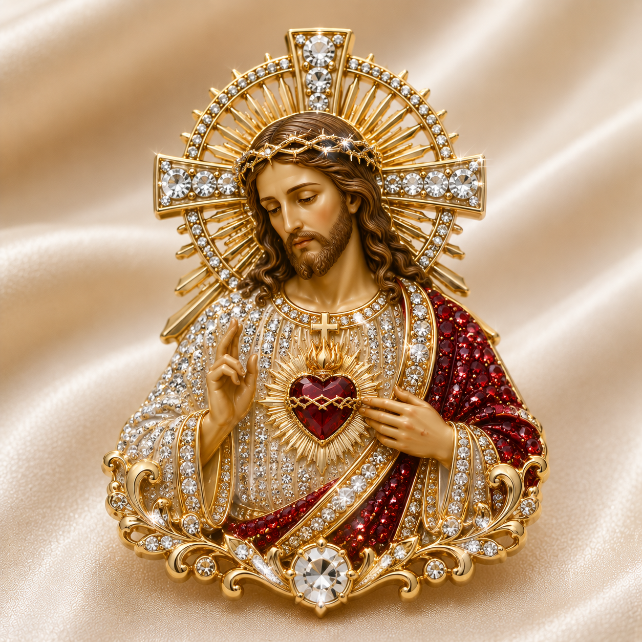 Sacred Heart of Jesus Brooch