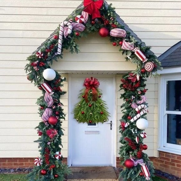 🔥Hot Sale 49% OFF -🎄Handmade Christmas Tree Wreath for Front Door