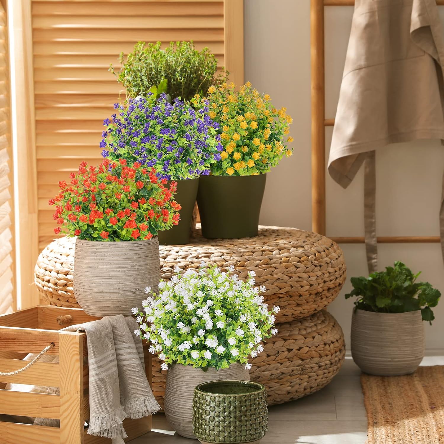 outdoor artificial flowers
