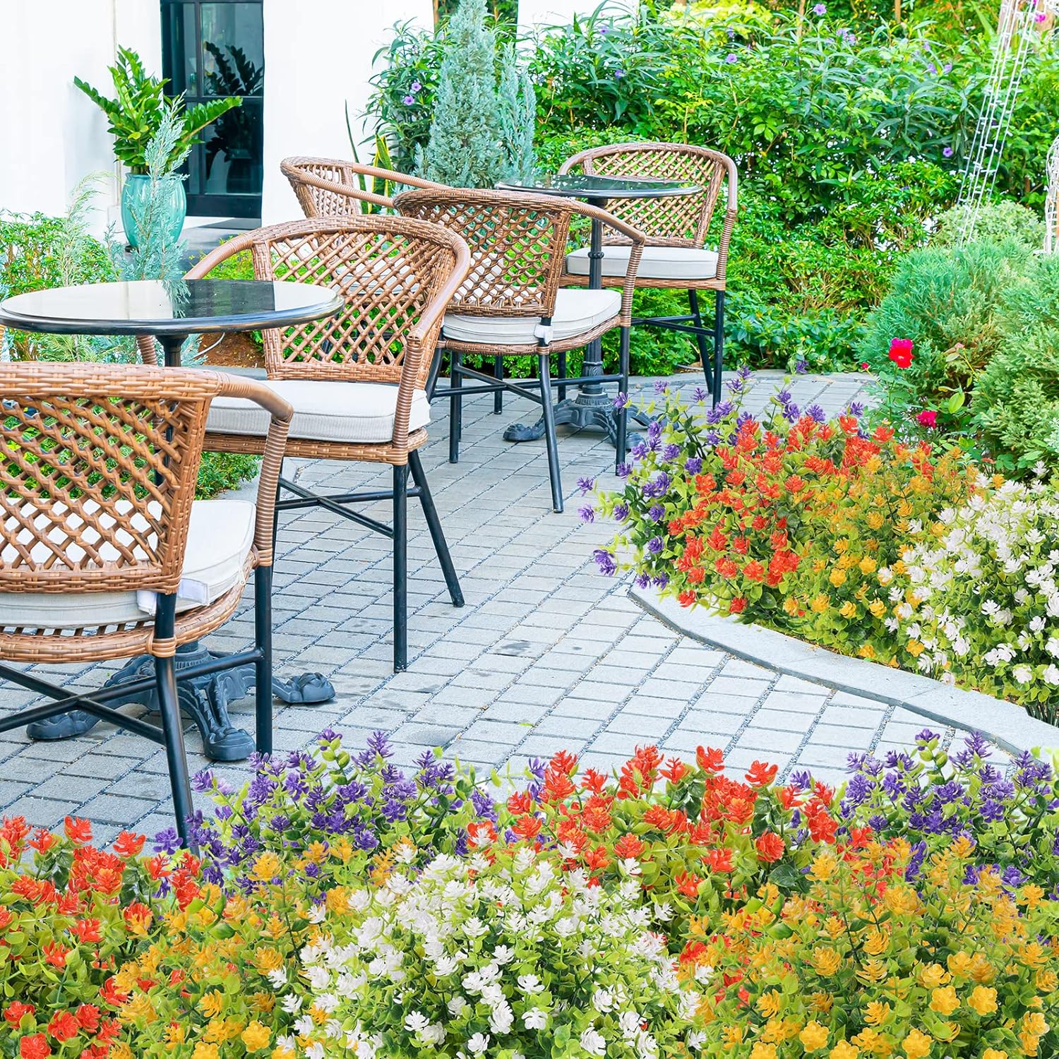 outdoor artificial flowers