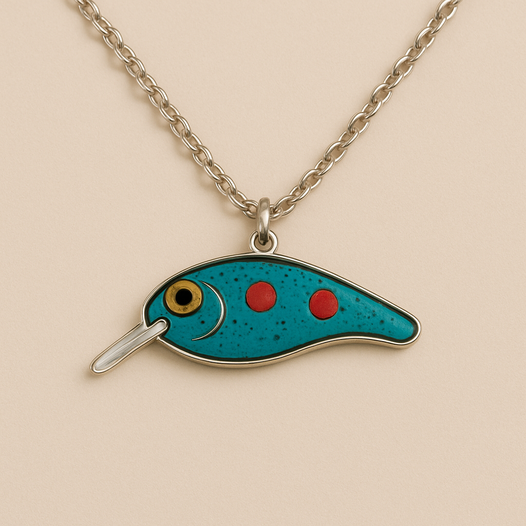 Fishing Lure Pendant Necklace