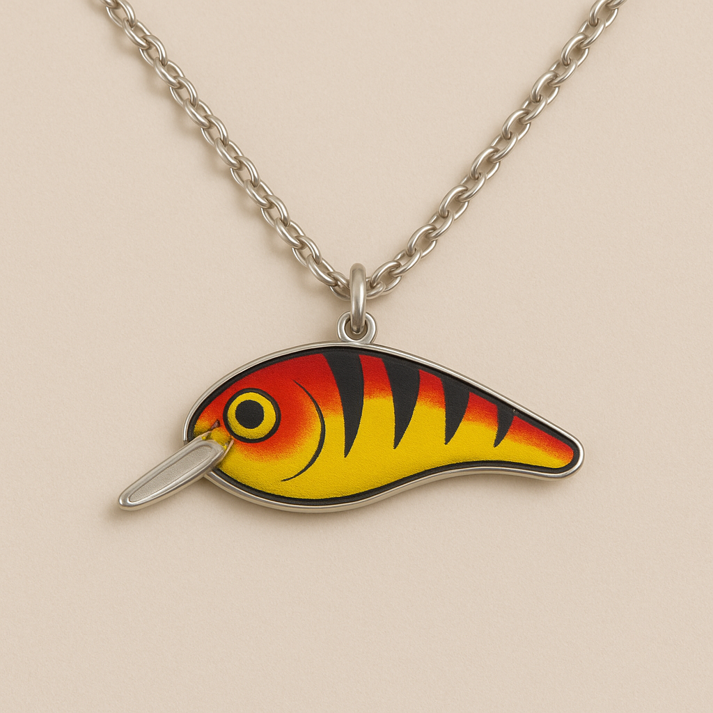 Fishing Lure Pendant Necklace
