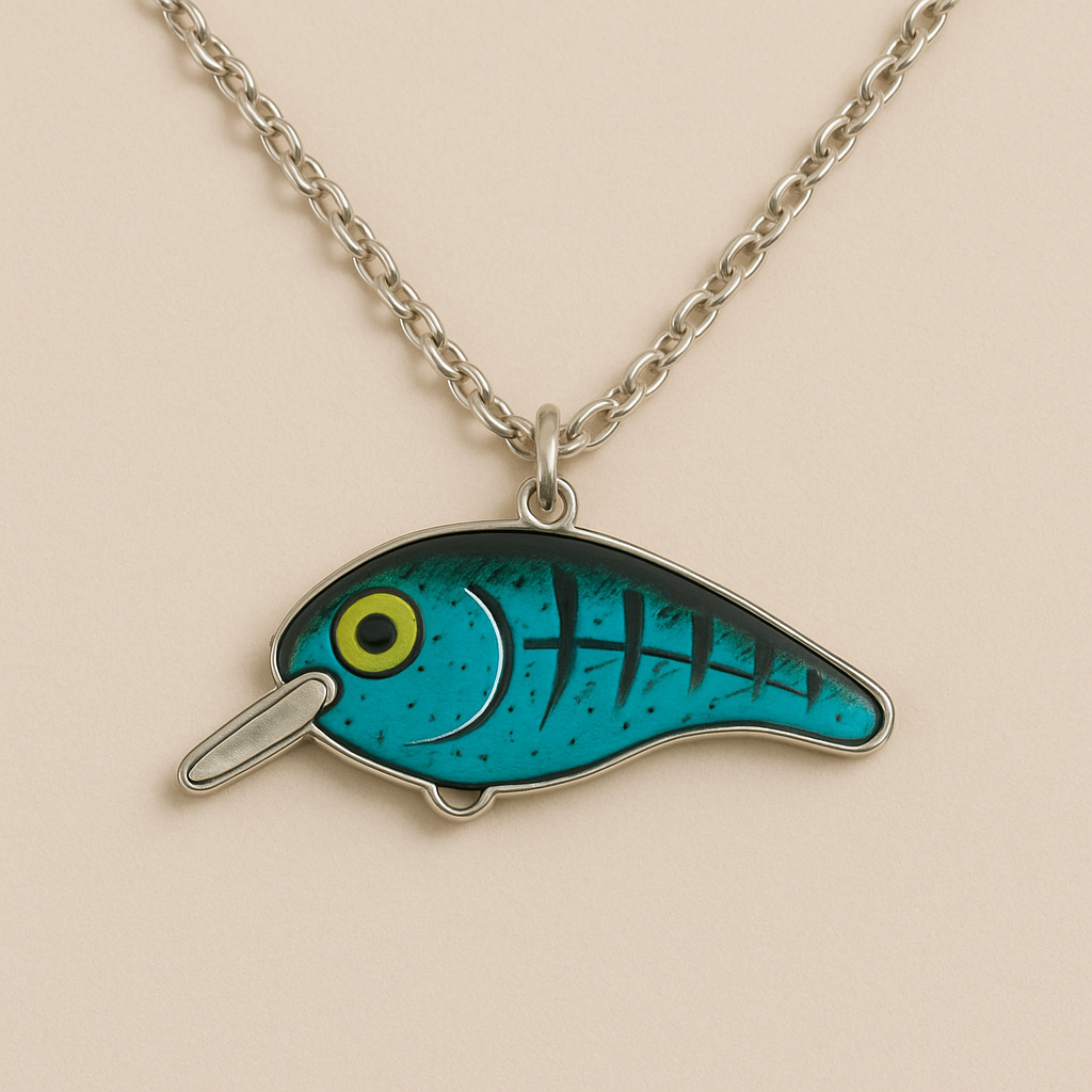 Fishing Lure Pendant Necklace