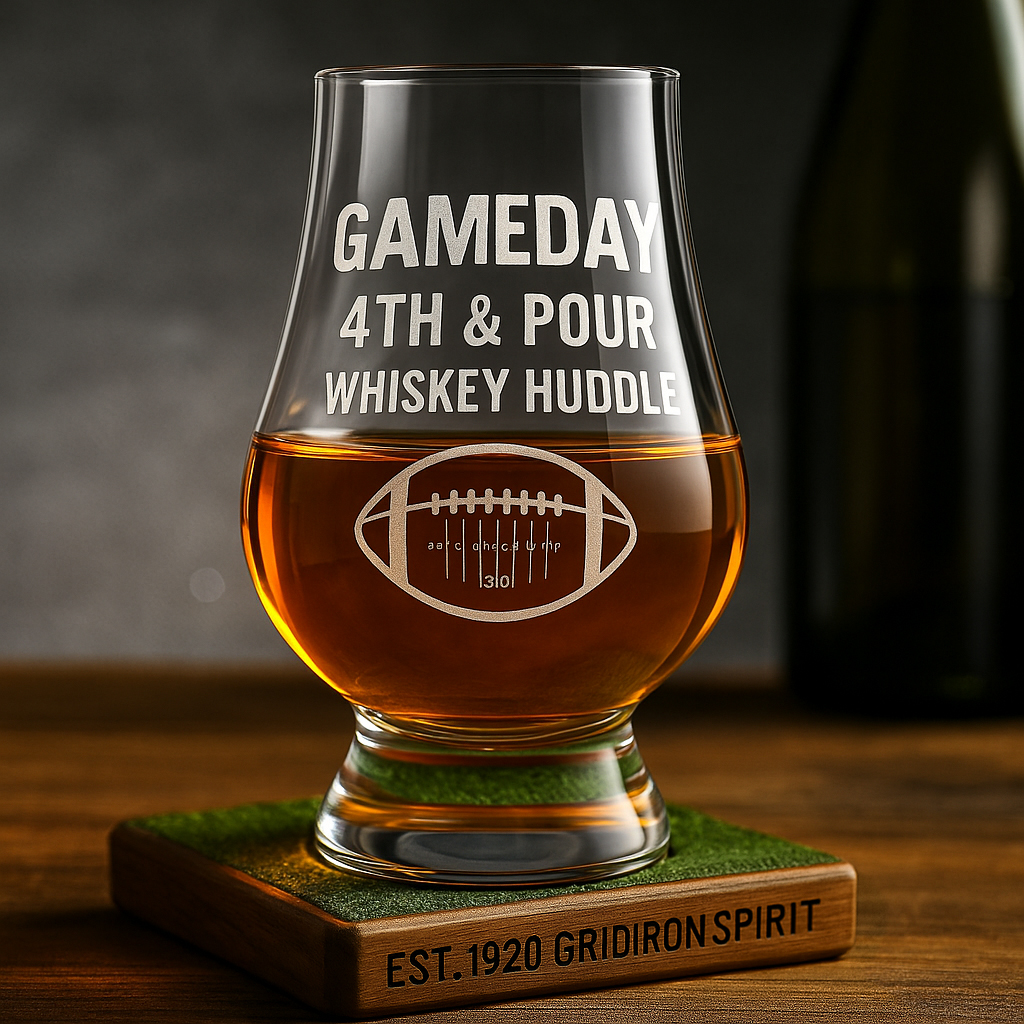 🥃🏈 Gameday Whiskey Huddle Glass Set: Elevate Your Viewing Experience!