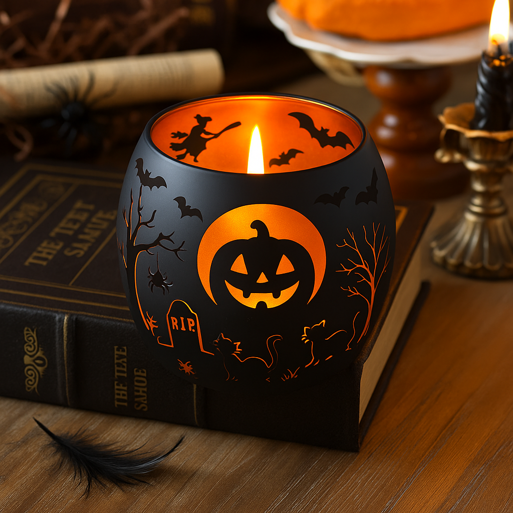 🕯️ Cast a Spooky Glow: Halloween Ambiance Candle Holders! 👻