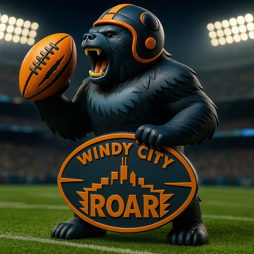 Chicago Bears Roar Football Figurine