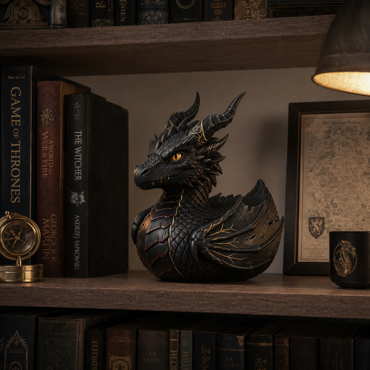 Dark Fantasy Dragon Collectible Duck