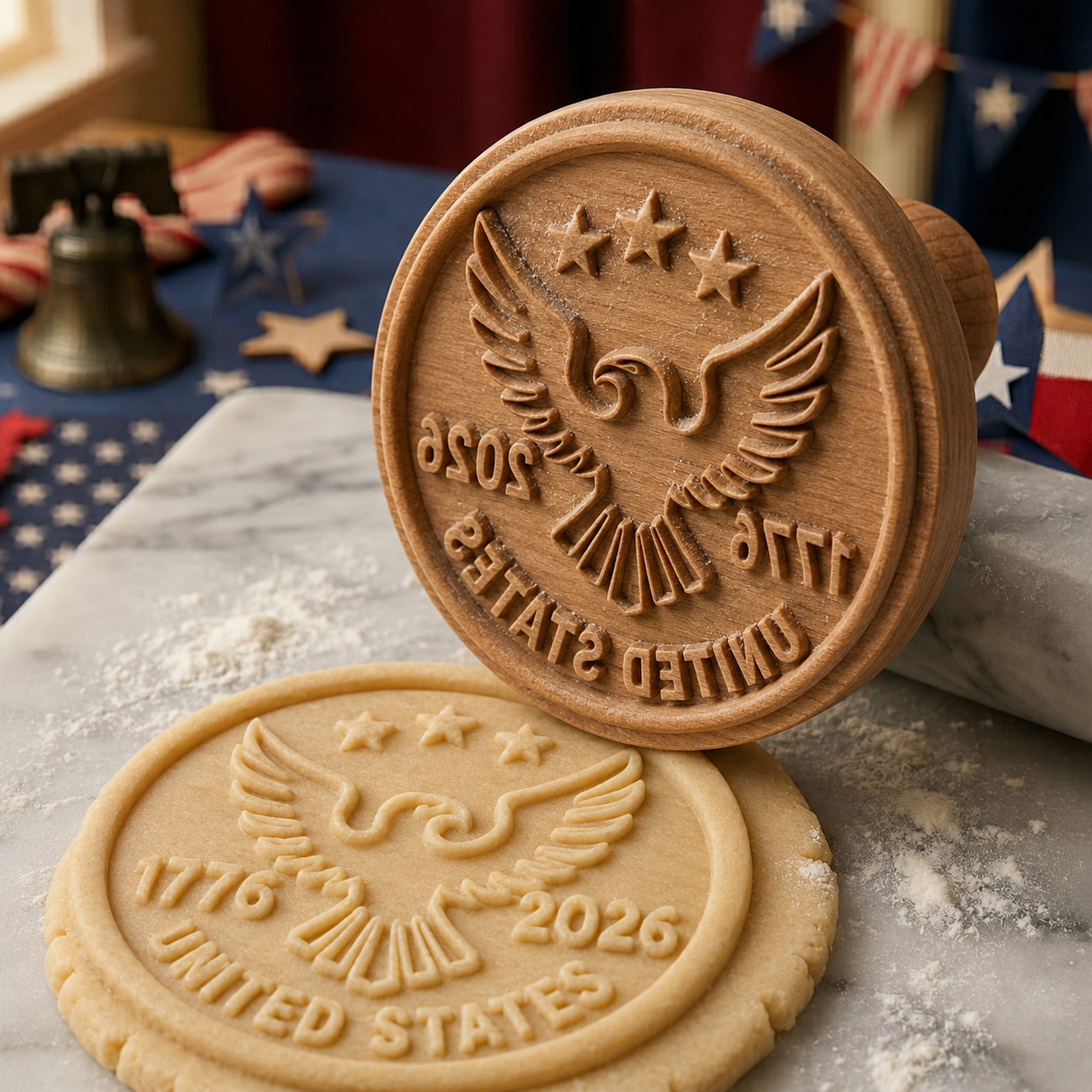 USA 250th Anniversary Cookie Stamp