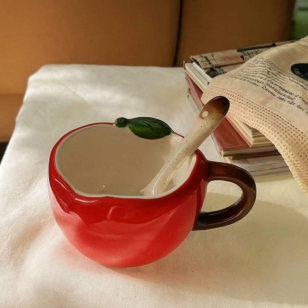 3D Fruit Ceramic Mug Set