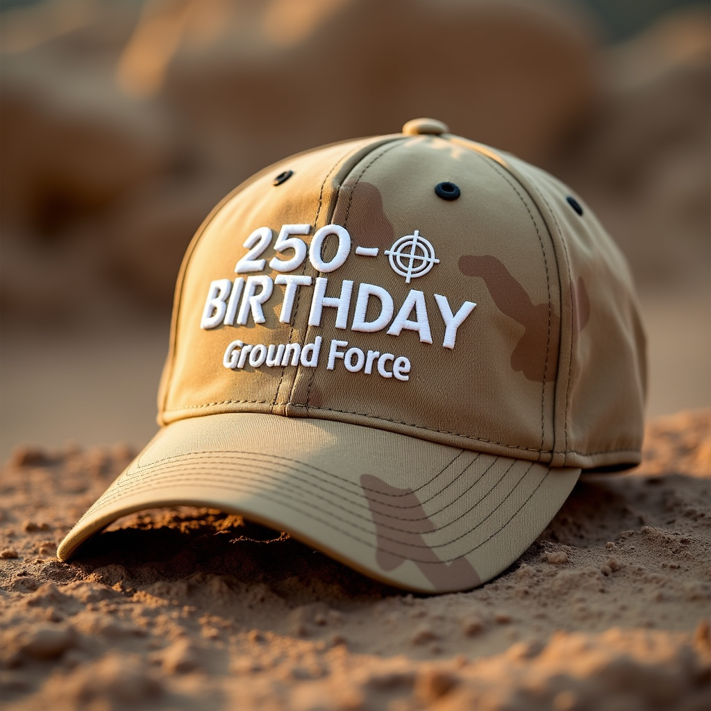 250th Birthday Embroidered Military Caps