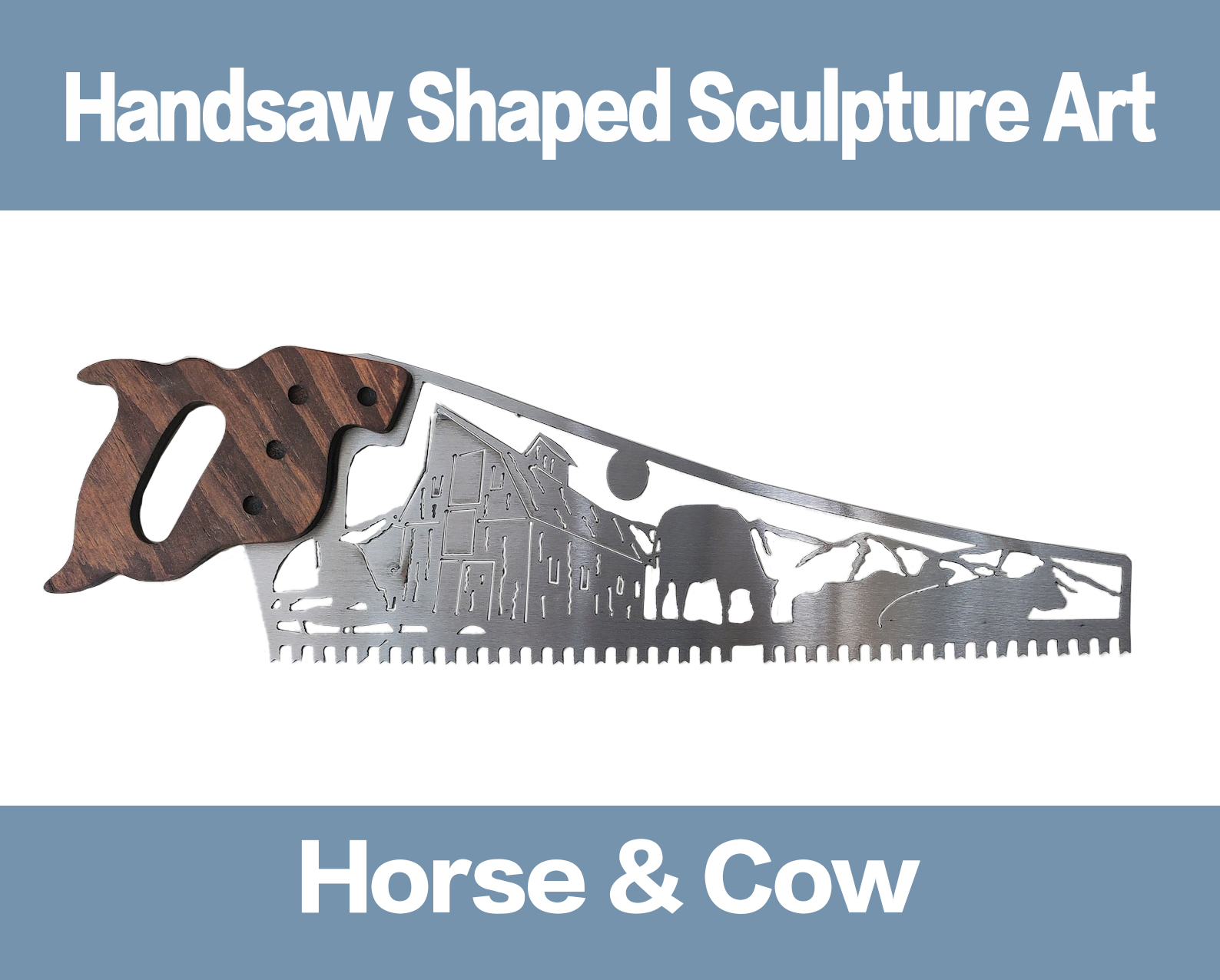 🎁Father's Day Hot Sale Handsaw Shaped Sculpture Art