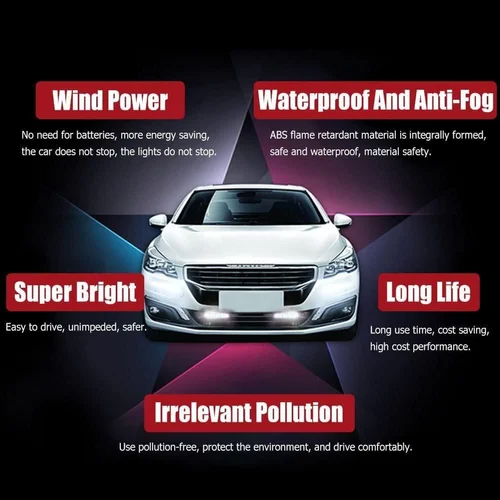 Led Wind Energy Car Lights