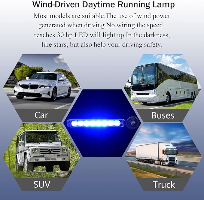 Led Wind Energy Car Lights