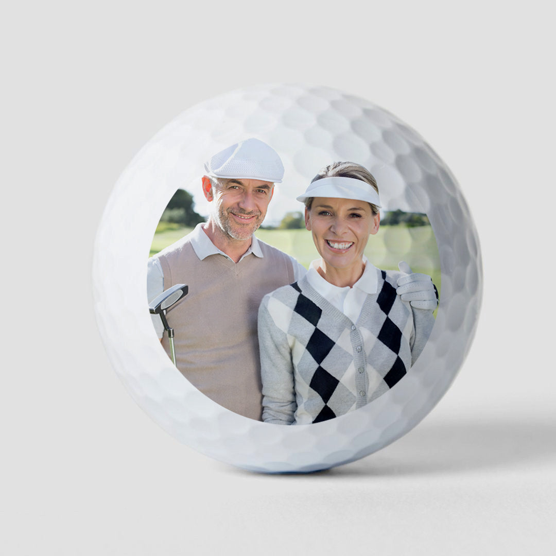 Love You More Than You Love Golf For Husband Boyfriend Golfer - Personalized Photo Golf Ball
