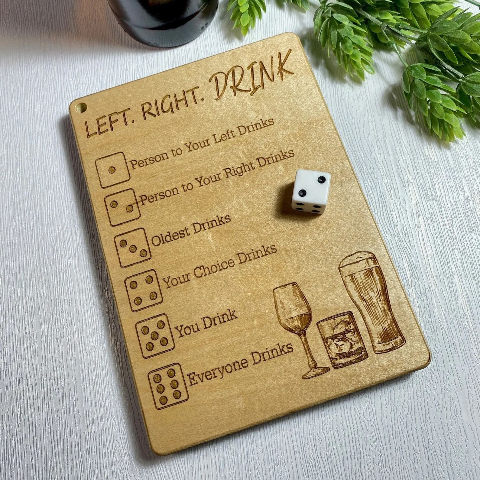 🍻Dice Drinking Game- Adult Drinking Game Left Right Center