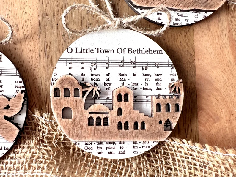 🎼Music Sheet Nativity Ornament