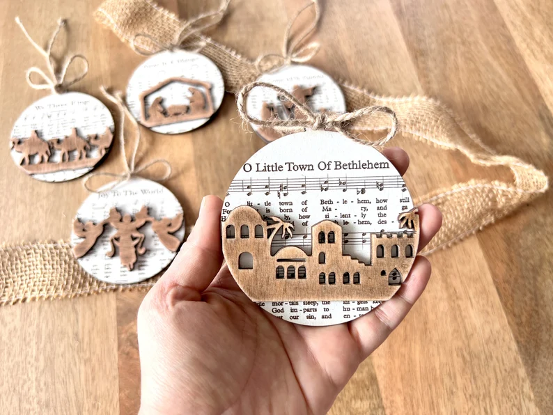 🎼Music Sheet Nativity Ornament