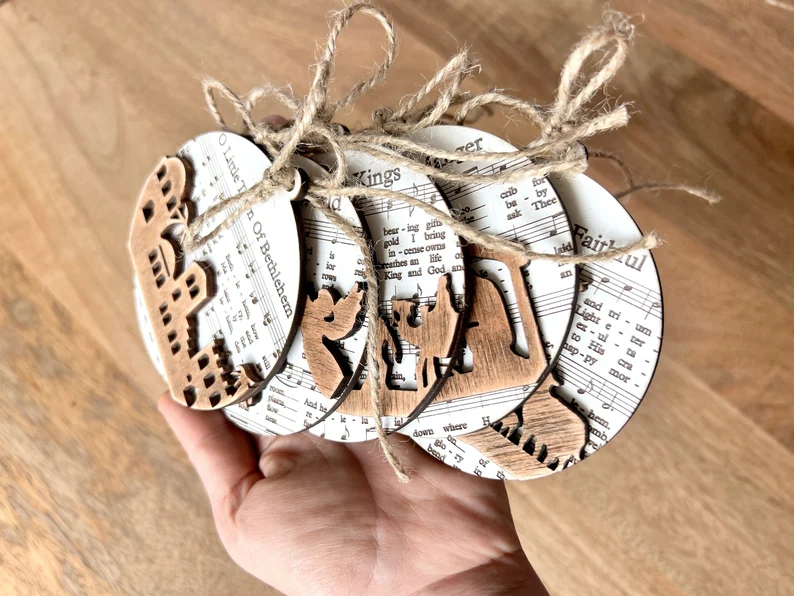 🎼Music Sheet Nativity Ornament