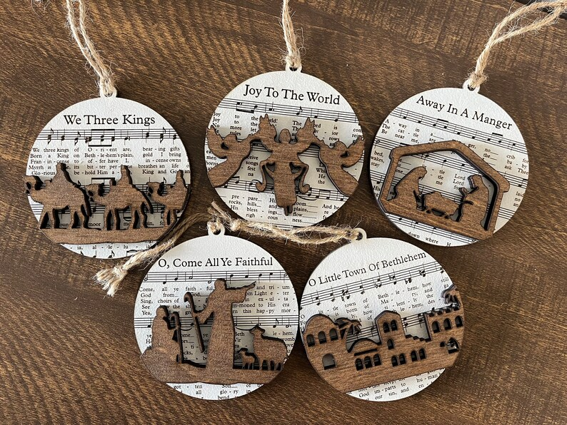 🎼Music Sheet Nativity Ornament