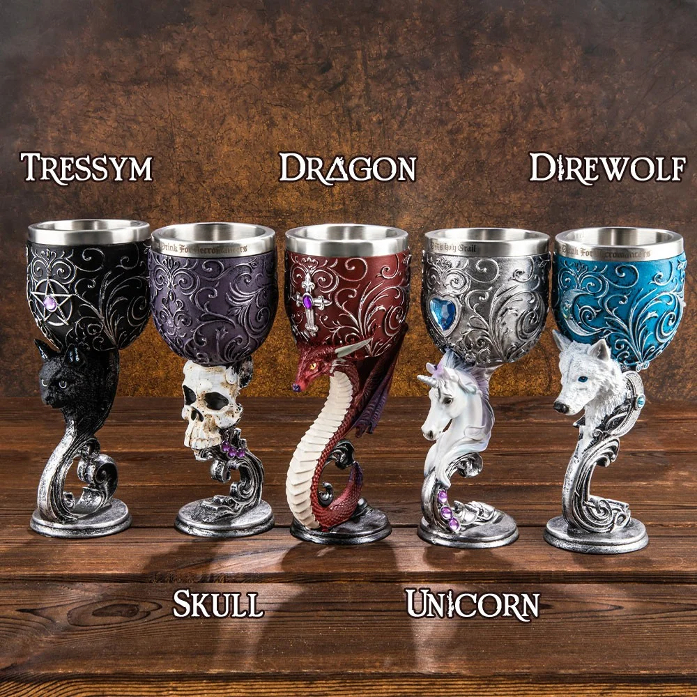 💀Magic Style Stainless Steel Decorative Goblet