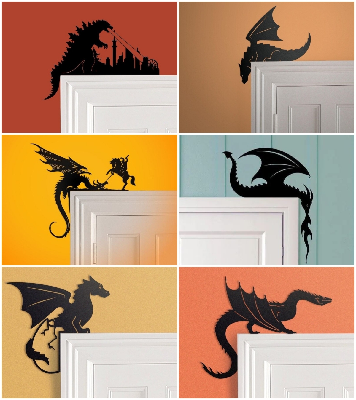 🔥🔥LAST DAY BIG SALE--Cute Dragon Metal Door Topper