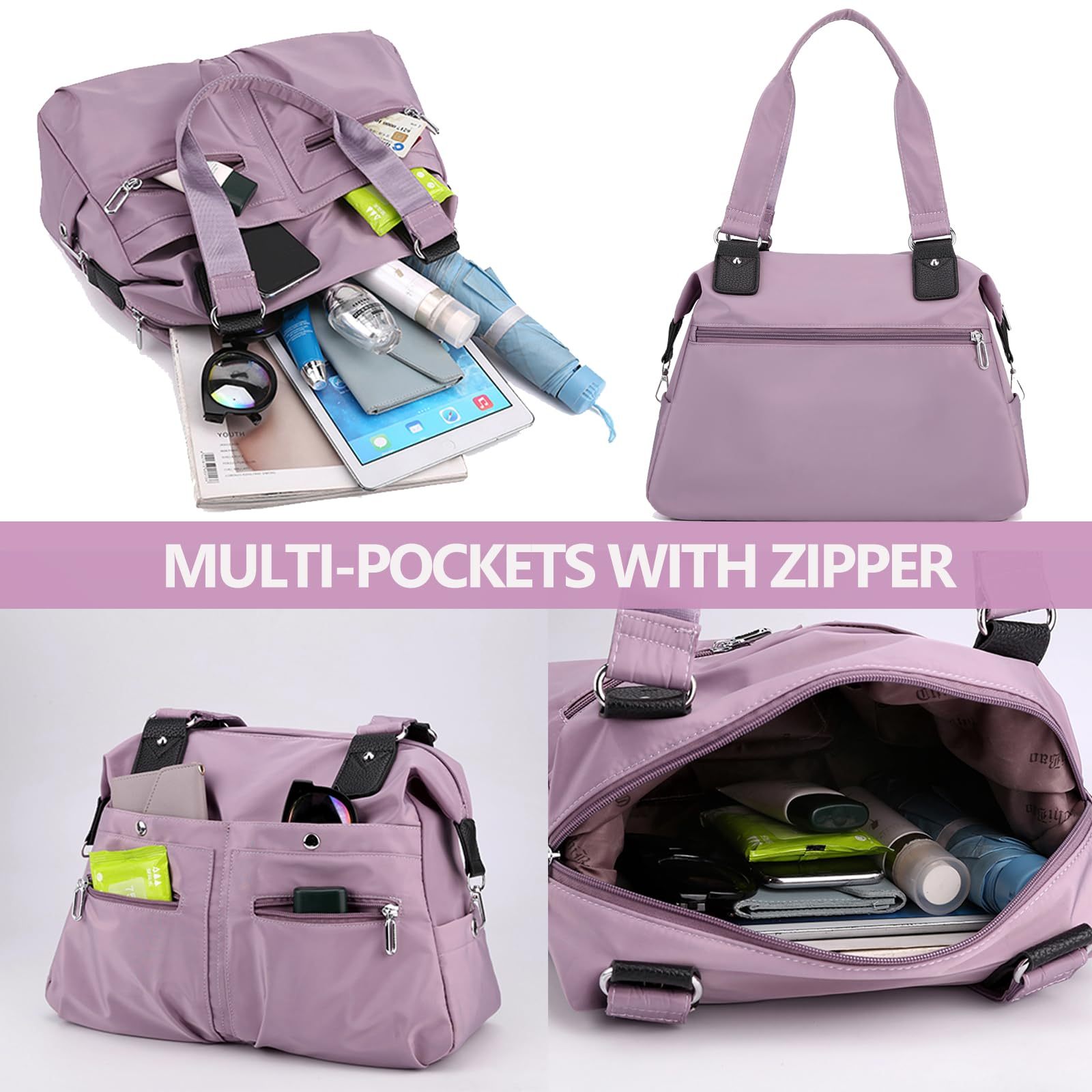 Large Capacity Waterproof Multi Pocket Shoulder Bag