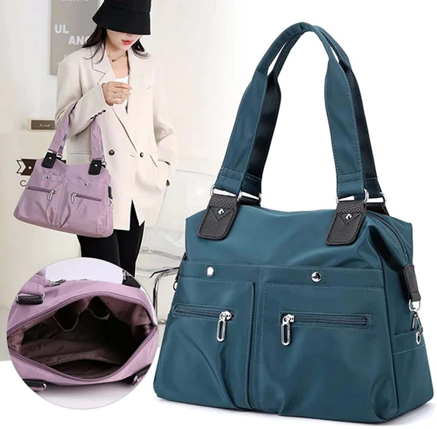 Large Capacity Waterproof Multi Pocket Shoulder Bag