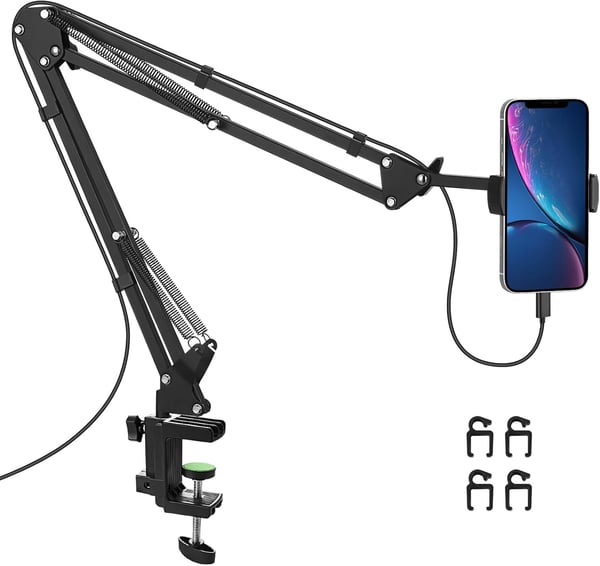 Heavy-duty Metal Bed Phone/Tablet Holder