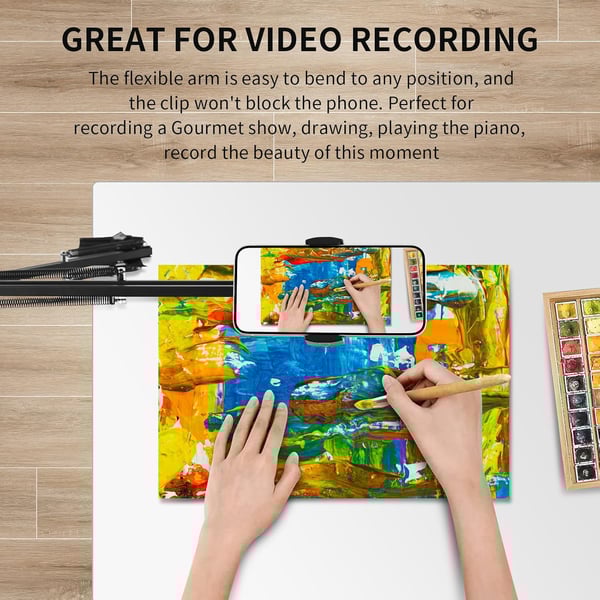 Heavy-duty Metal Bed Phone/Tablet Holder