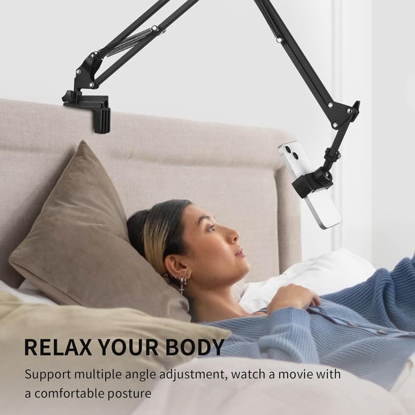 Heavy-duty Metal Bed Phone/Tablet Holder