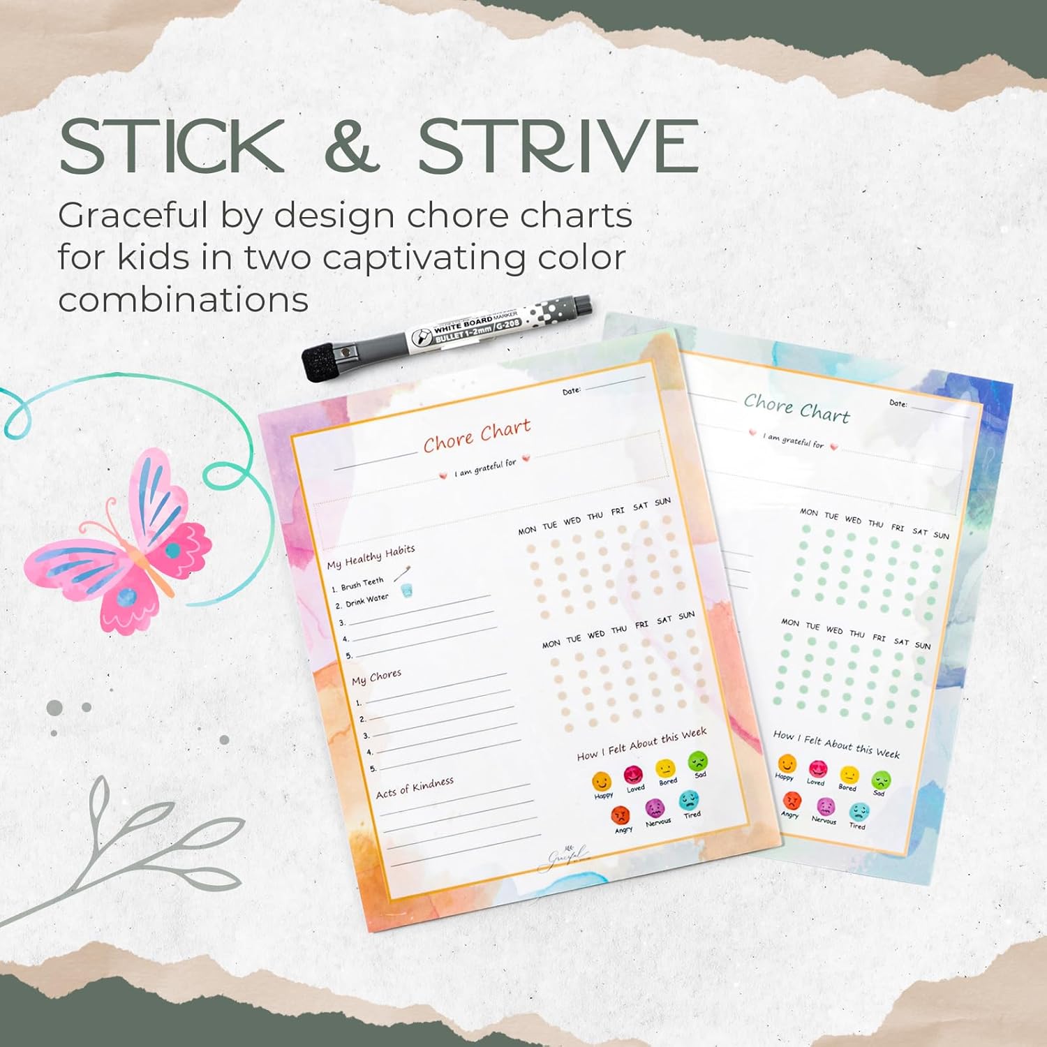 💖Graceful By Design Chores Chart for Kids
