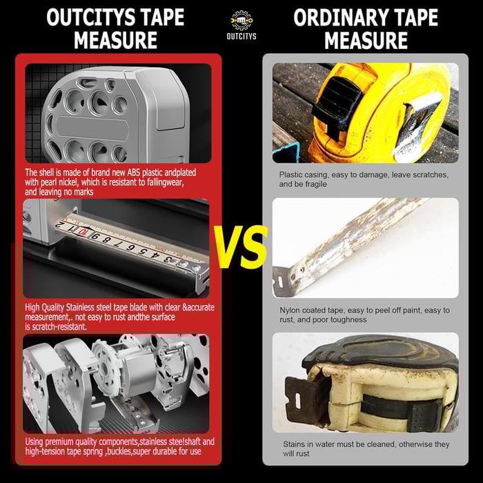 Retractable Tape 16FT Stainless Steel Measuring Tape